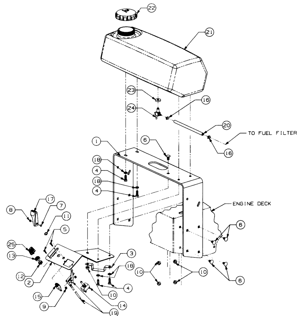Lower Handle Support Assembly Diagram and Parts List for 4815F-PRO 556C465M100 Cub Cadet Lawn Mower